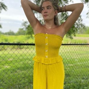 LOFT Yellow Jumpsuit
